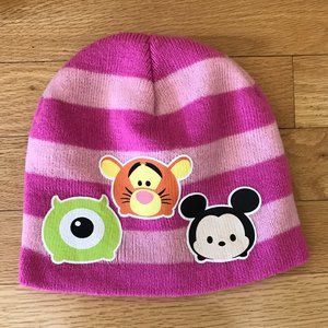 Disney Tsum Tsum Girls Pink Winter Knit Hat